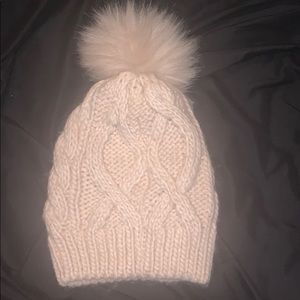 Light pink winter hat